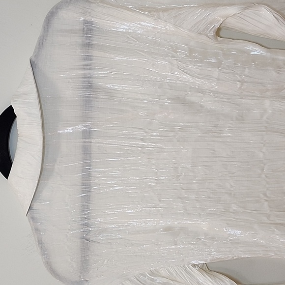 Zara Wrinkle Satin Effect Blouse Top Size Small - Picture 11 of 16